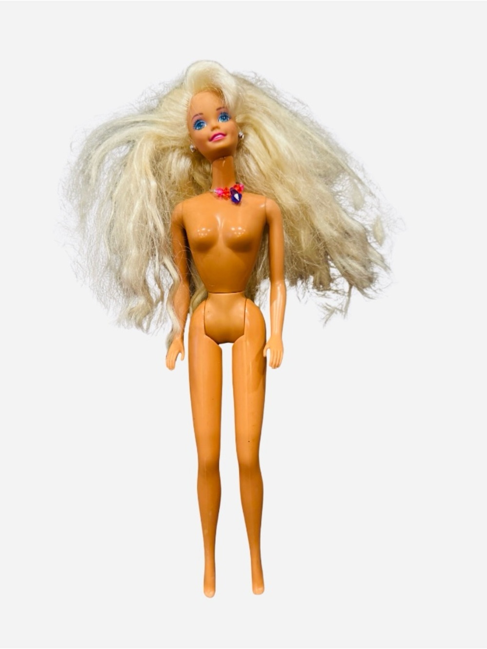 Vinatge 1992 Glitter Beach Barbie with Beaded Necklace and Earrings